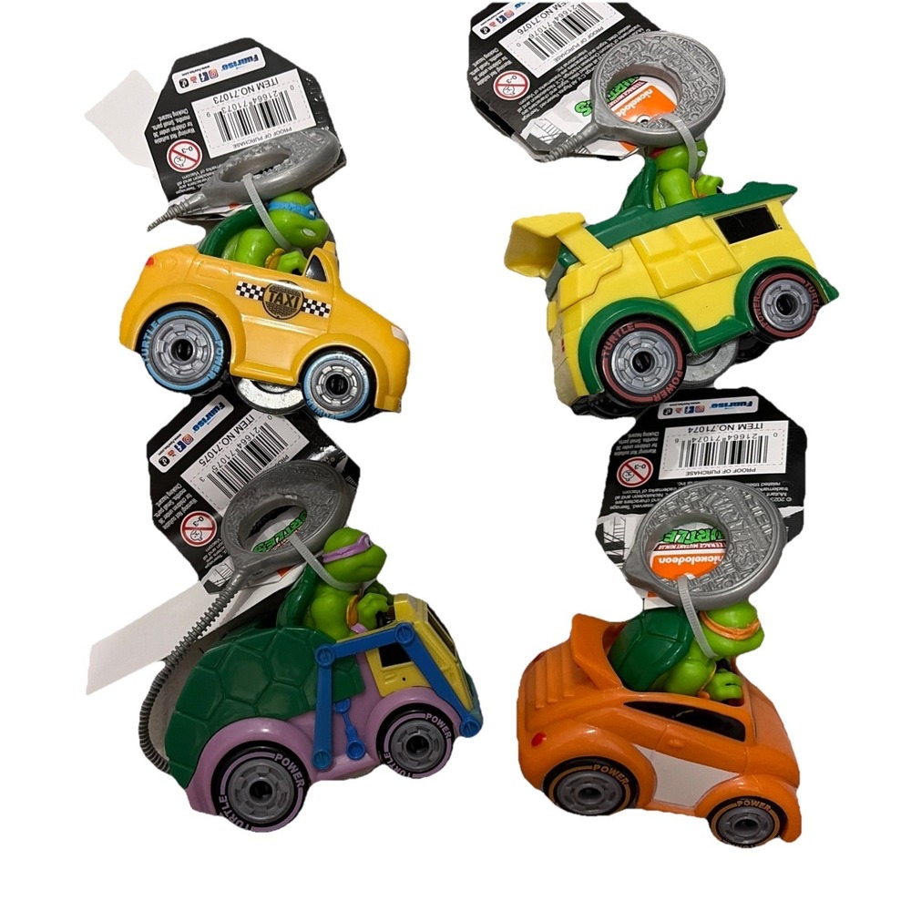 TMNT‎ Rad Rip Racers Set of 4 Pull Back Cars NWT Teenage Mutant Ninja Turtles